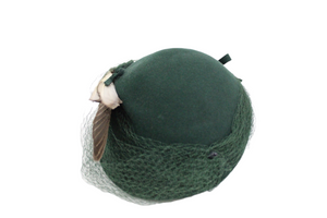 Beltone Hats New York Green Feather Antique Hat