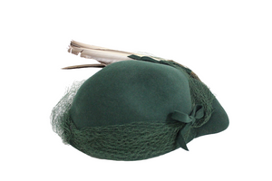 Beltone Hats New York Green Feather Antique Hat