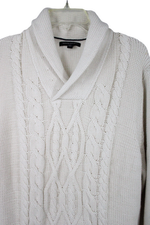 Banana Republic Cream Cable Knit Sweater | XL