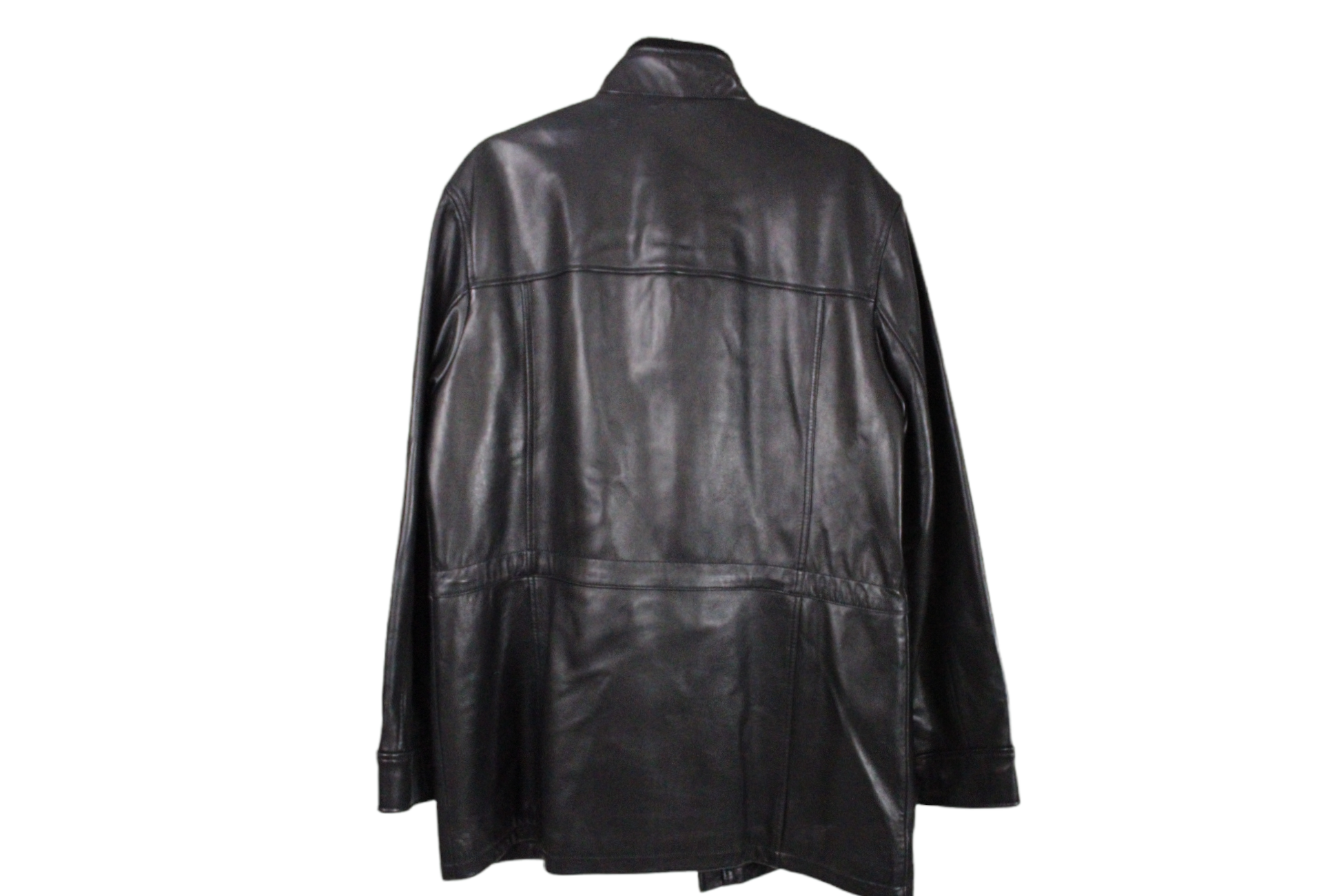 NEW Cole Haan Genuine Smooth Leather Black Coat | M