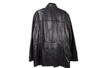 NEW Cole Haan Genuine Smooth Leather Black Coat | M