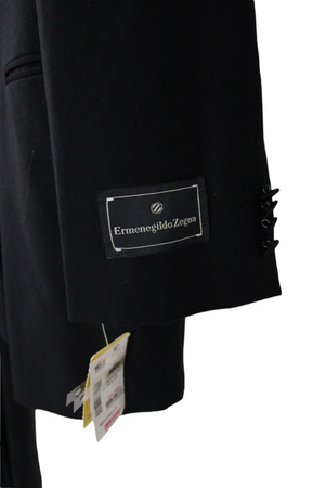 NEW Ermenegildo Zegna Black Tuxedo | 46L Jacket 38X37 Pants