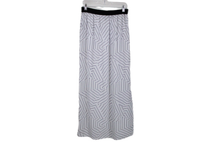 Worthington White Black Chiffon Maxi Skirt | M