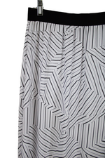 Worthington White Black Chiffon Maxi Skirt | M