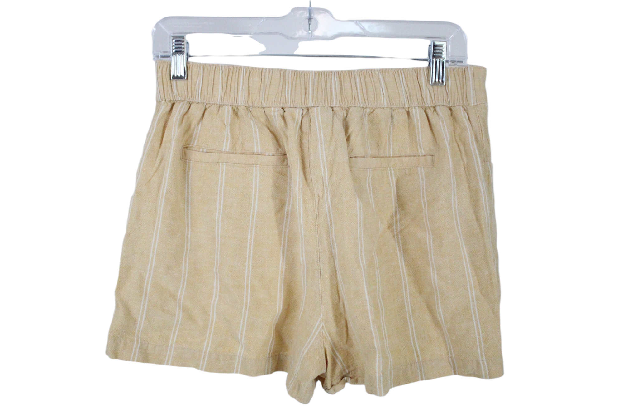 Lauren Conrad Yellow Striped Linen Blend Shorts | M