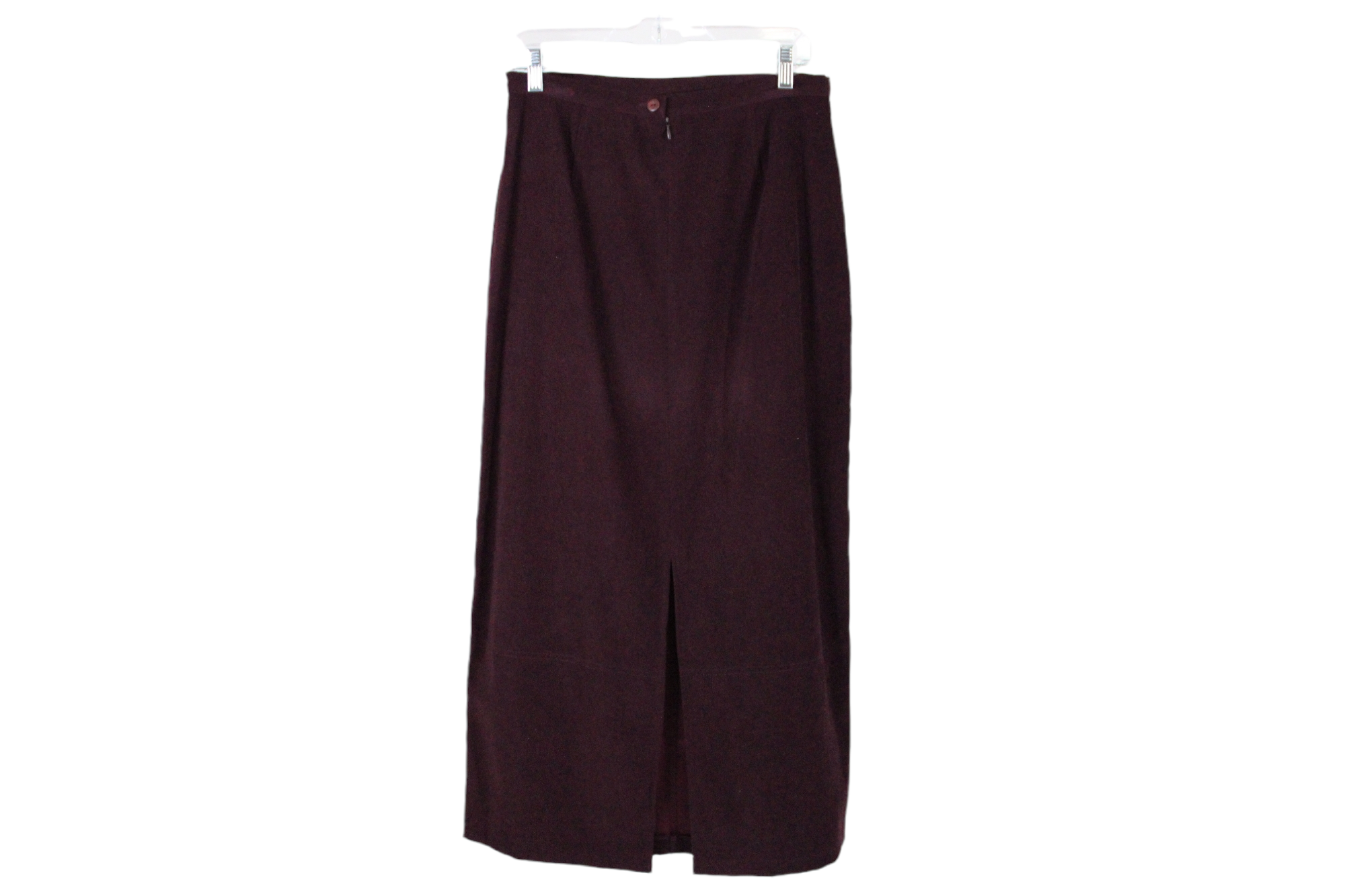 Norton McNaughton Burgundy Suede Finish Skirt | 10