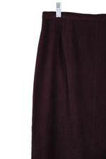 Norton McNaughton Burgundy Suede Finish Skirt | 10