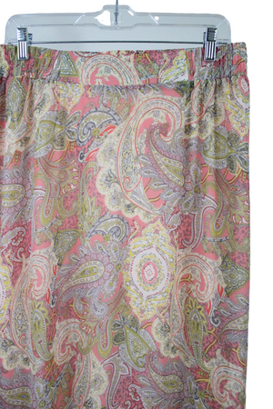 C 1946 Pink Paisley Chiffon Skirt | 14/16