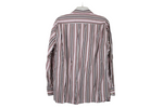 Gap Fitted Burgundy Striped Long Sleeved Shirt | L
