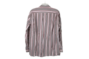 Gap Fitted Burgundy Striped Long Sleeved Shirt | L