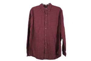 Croft & Barrow Easy Care Red Plaid Shirt | L