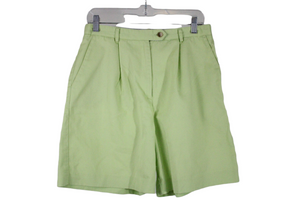 Talbots Lime Green High Rise Shorts | 12