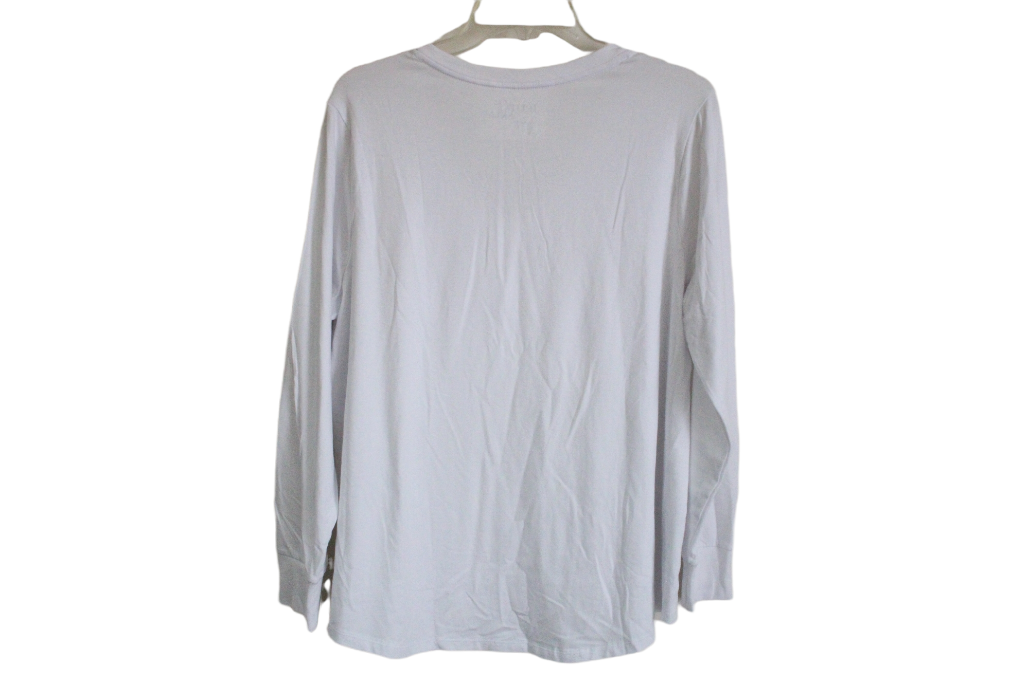 Terra & Sky White V-Neck Long Sleeved Shirt | 1X
