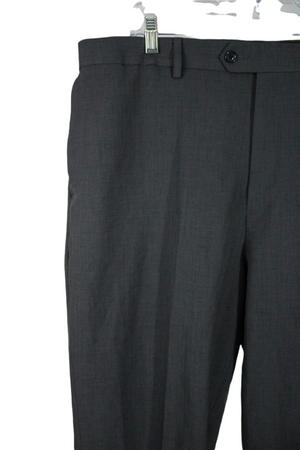 Savane Tailored 2 Up Comfort Waist Gray Slacks | 38X34