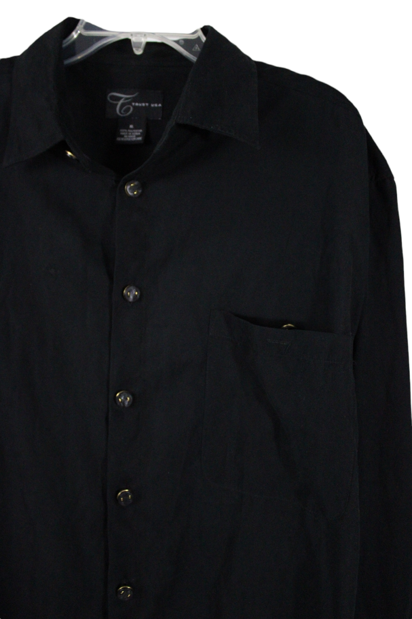Trust USA Black Suede Finish Shirt | XL