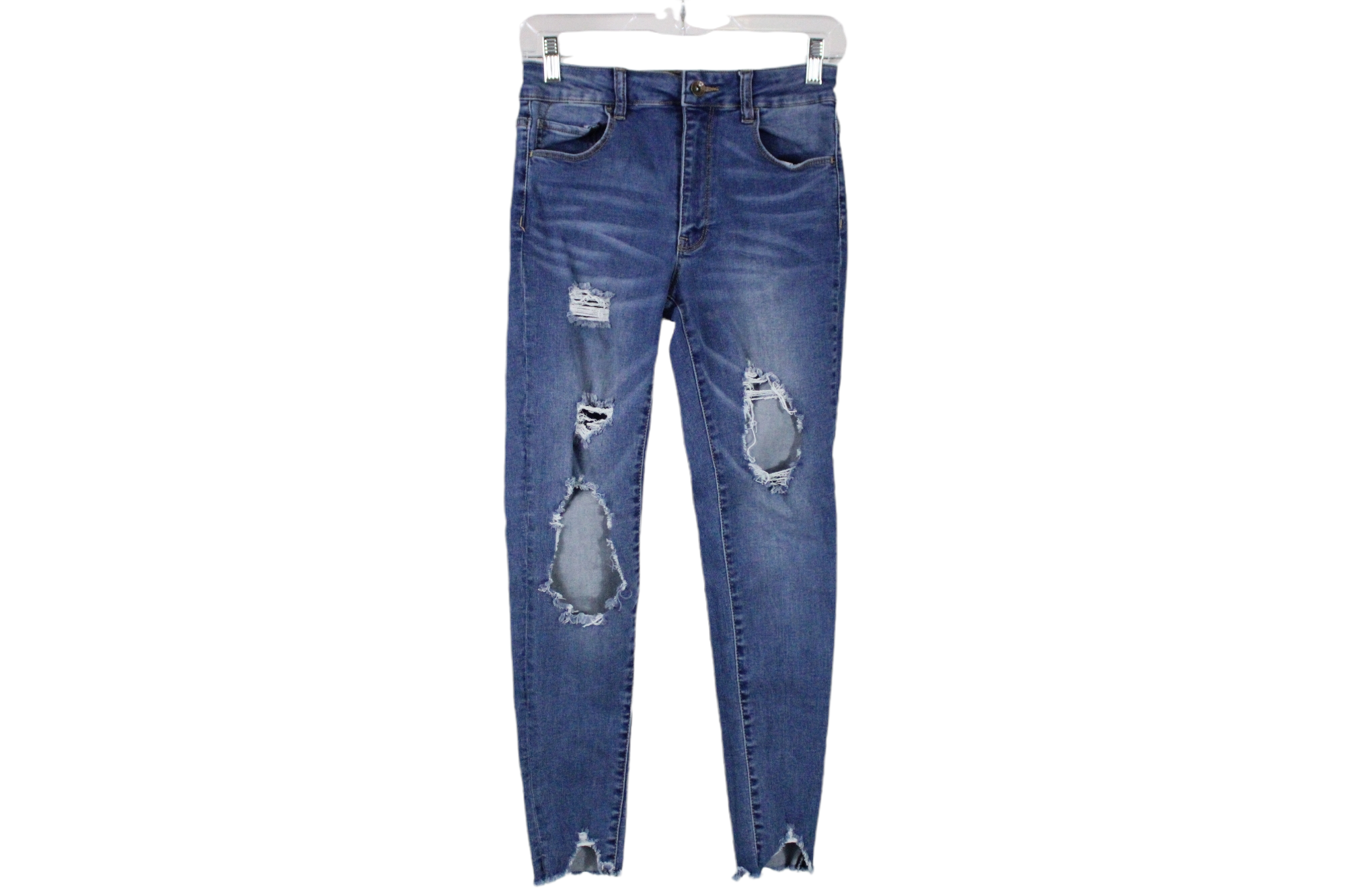 Empyre Distressed High Rise Mid Wash Jeans | 3
