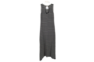 Acemi Black White Striped Maxi Dress | S