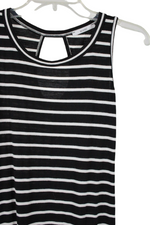 Acemi Black White Striped Maxi Dress | S