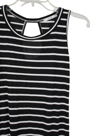 Acemi Black White Striped Maxi Dress | S