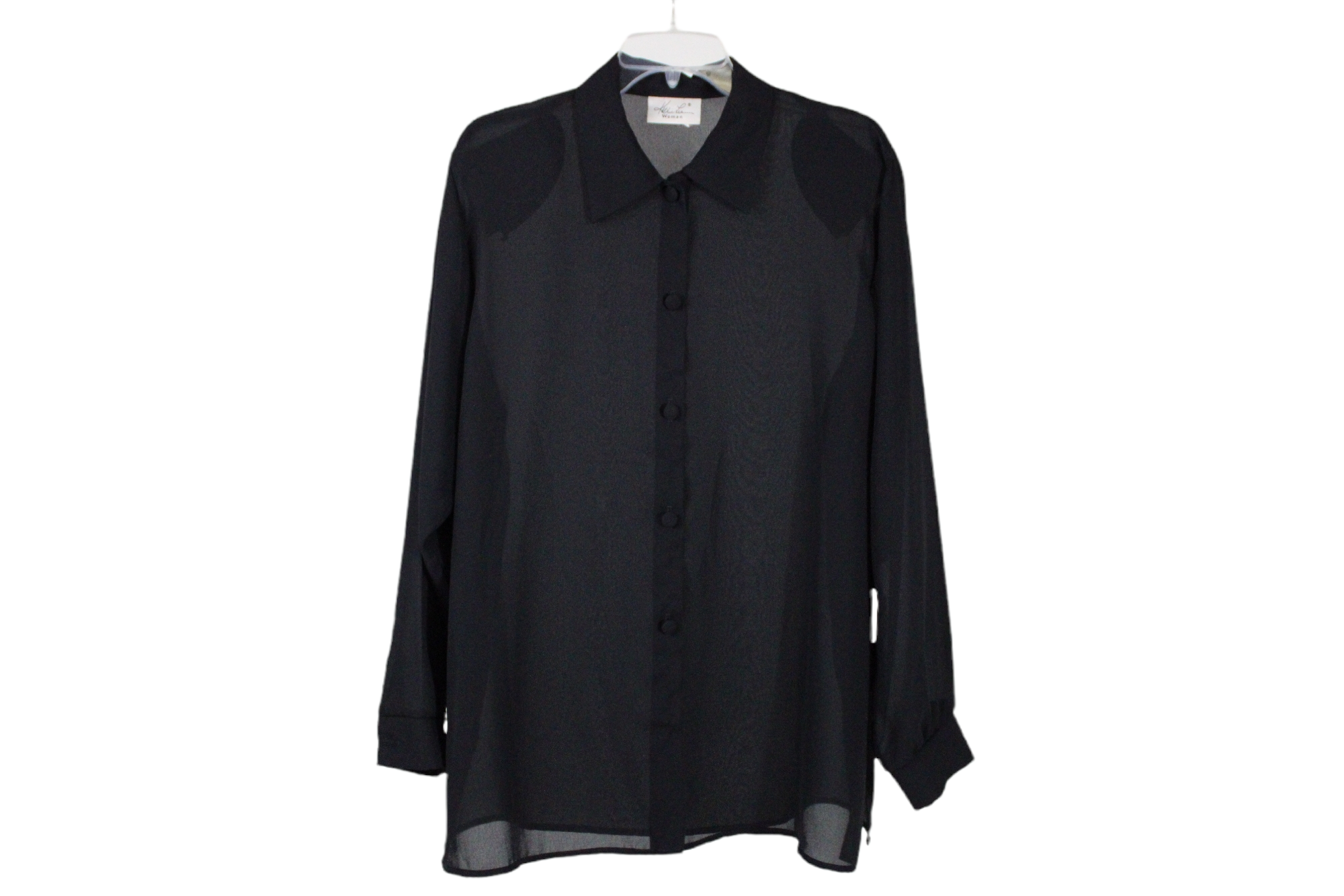 Kathi Lee Woman Black Sheer Blouse | 16W