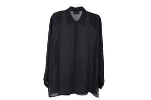 Kathi Lee Woman Black Sheer Blouse | 16W