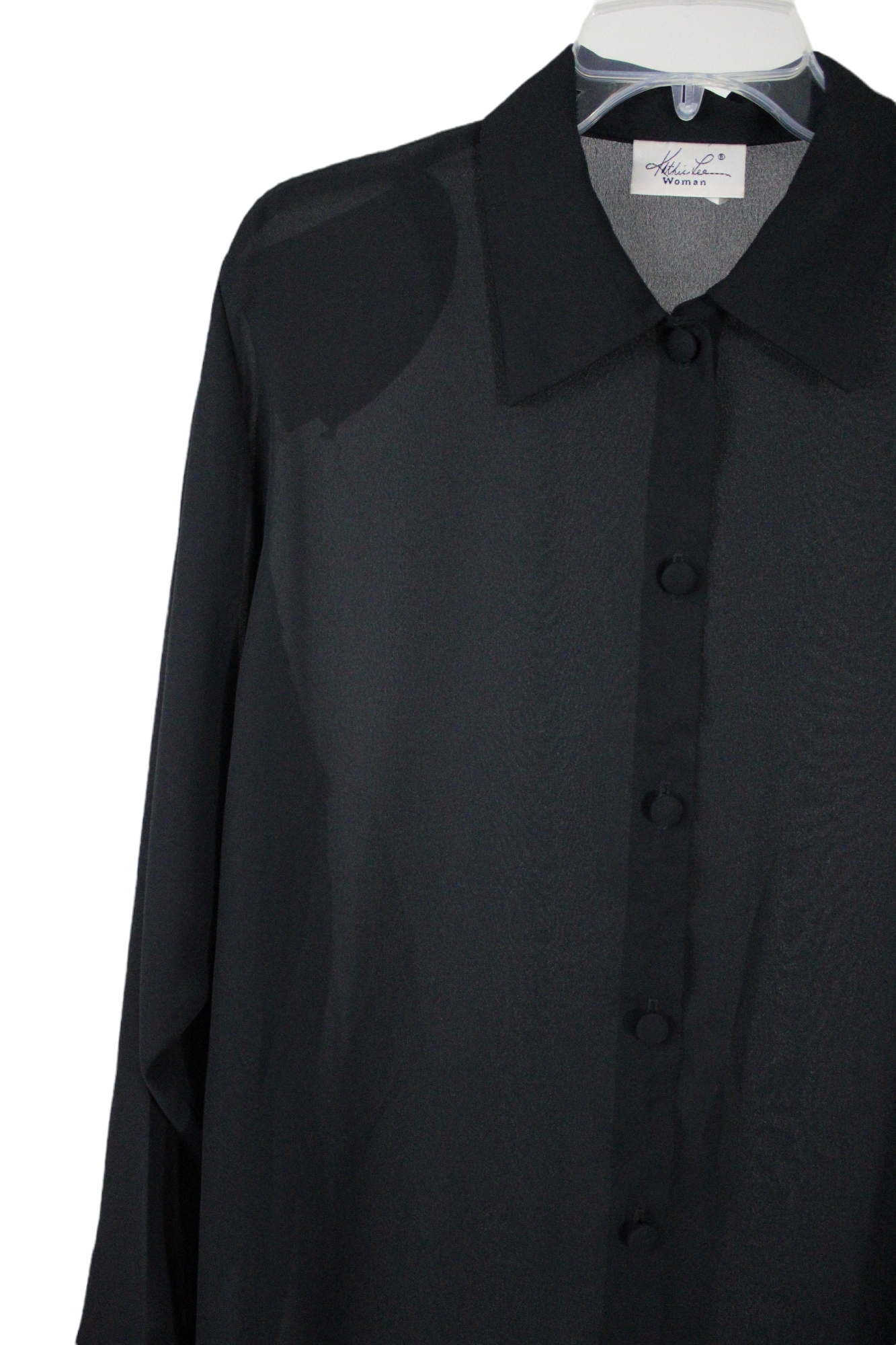 Kathi Lee Woman Black Sheer Blouse | 16W