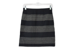 Ann Taylor Petites Black Cotton Embroidered Skirt | 00 Petite