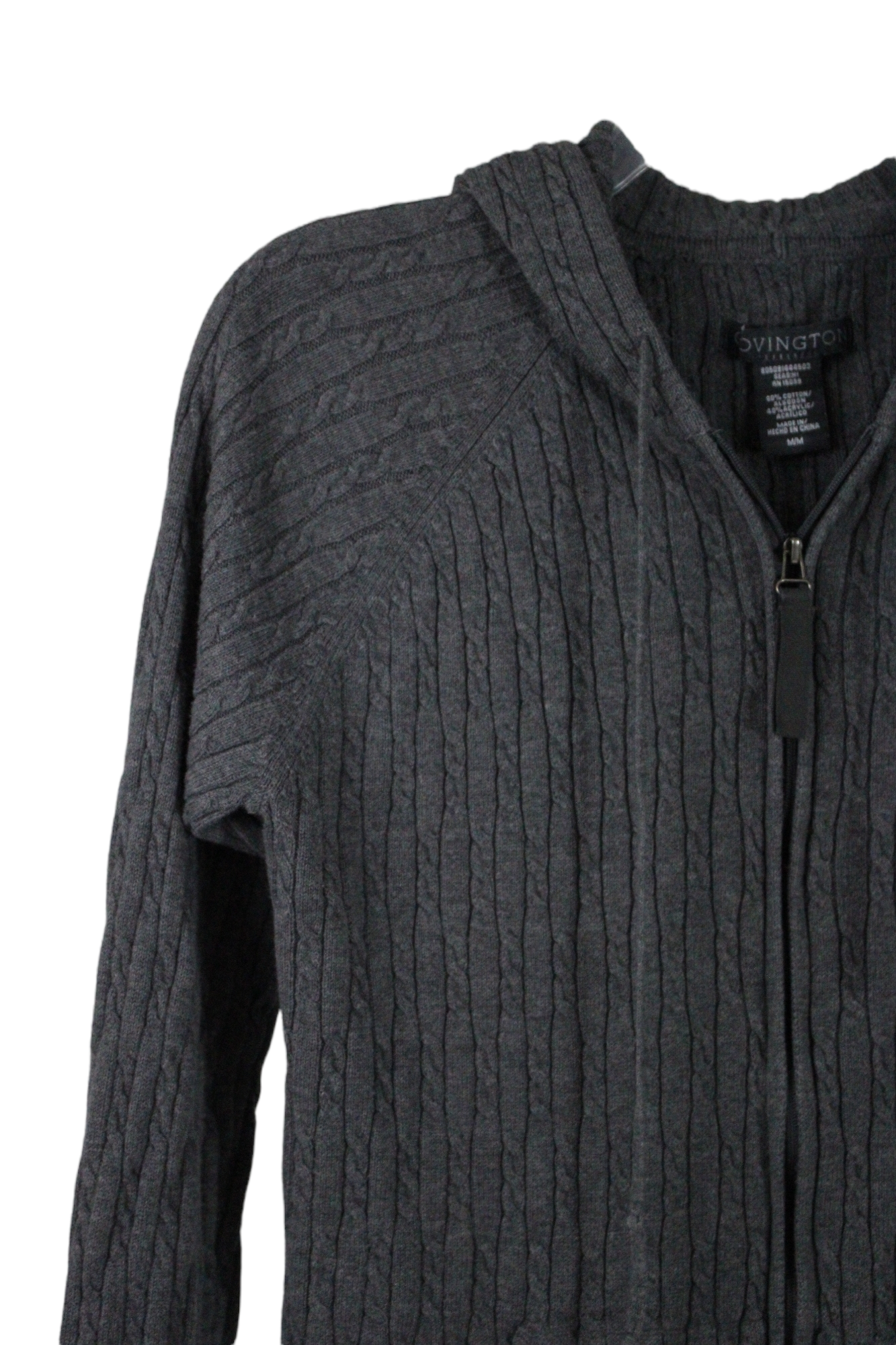Covington Gray Zip Up Sweater | M