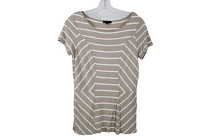 Willi Smith Tan Striped Top | M