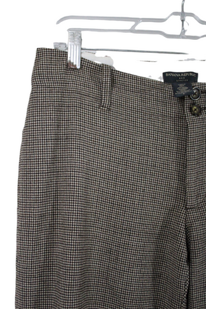 Banana Republic Hounds Tooth Brown Pant | 6