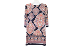 Enfocus Petite Navy Blue Orange Dress | 6 Petite