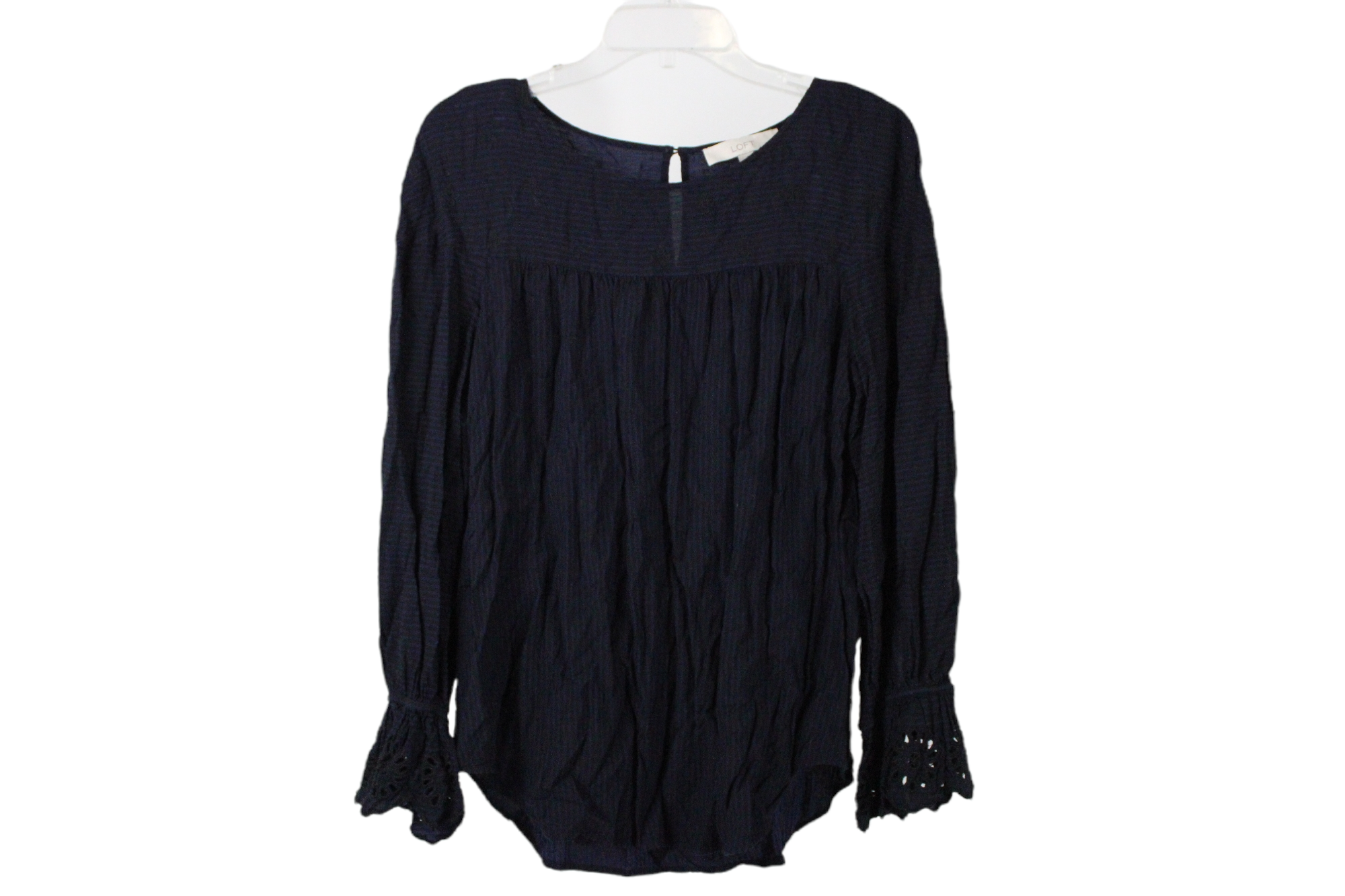 LOFT Blue & Black Blouse | M