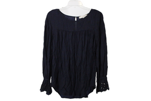 LOFT Blue & Black Blouse | M