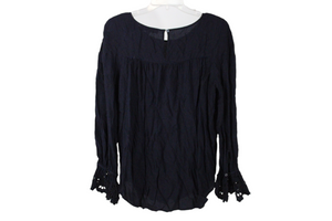 LOFT Blue & Black Blouse | M