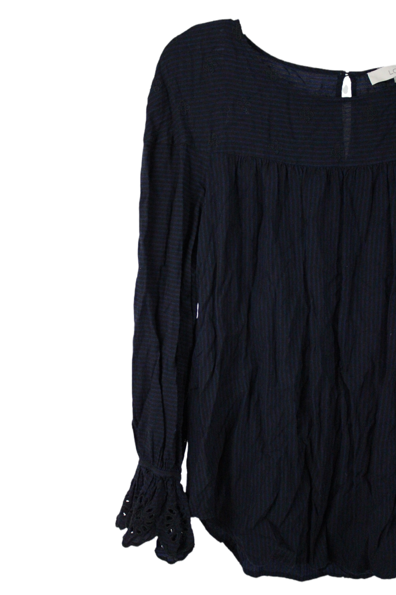 LOFT Blue & Black Blouse | M