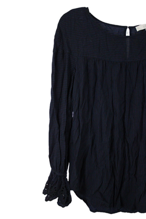 LOFT Blue & Black Blouse | M