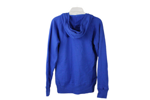 Blue V-Neck Hoodie | M