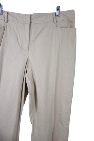 Talbots Curvy Tan Cotton Pant | 14