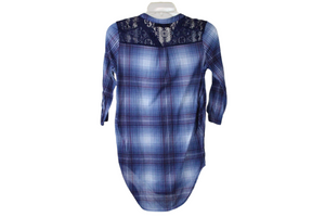 Almost Famous Blue Plaid Shirt | S