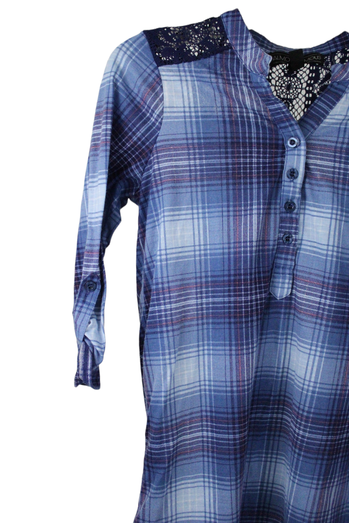 Almost Famous Blue Plaid Shirt | S