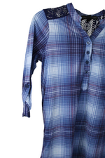 Almost Famous Blue Plaid Shirt | S