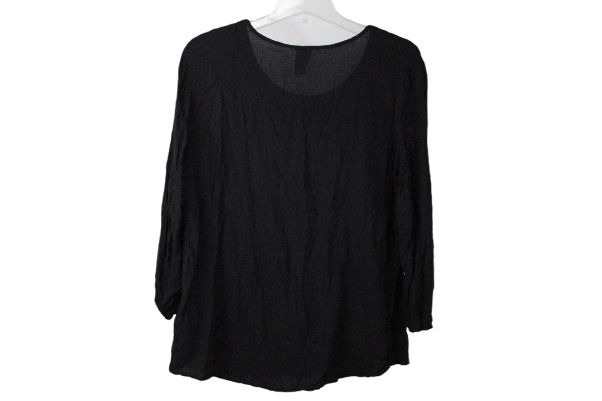 Faded Glory Black Embroidered Top | L