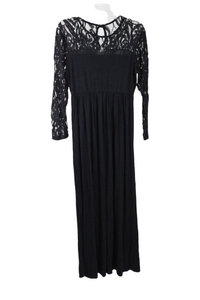 Pink Blush Black Maxi Dress | M