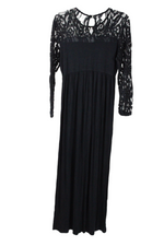 Pink Blush Black Maxi Dress | M
