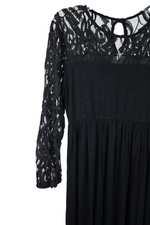 Pink Blush Black Maxi Dress | M