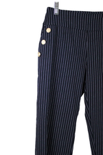 Roz & Ali Navy Striped Ankle Pant | 2