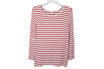 Old Navy Red White Striped Rib Top | M