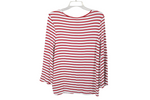 Old Navy Red White Striped Rib Top | M