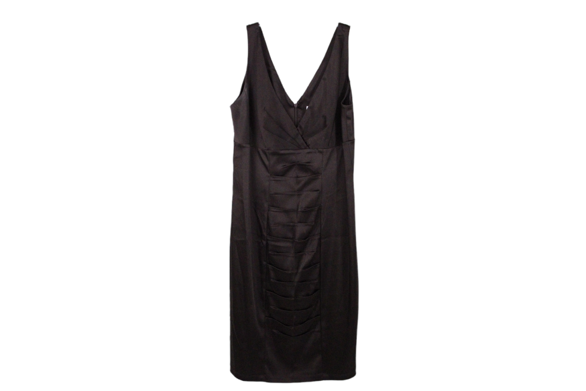 Calvin Klein Fitted Brown Satin Brown Dress | 12