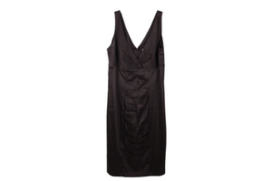 Calvin Klein Fitted Brown Satin Brown Dress | 12